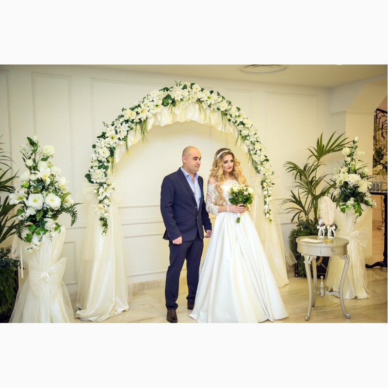 Фото 7. Украшение зала, свадебная арка, оформление свадьбы, фотозона Днепр