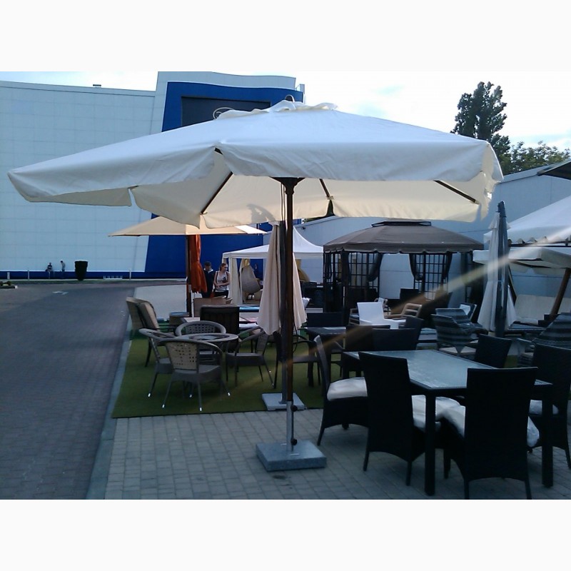 Фото 4. Зонт квадратный деревянный МИЛАН 3х3м, для дома, кафе и ресторана