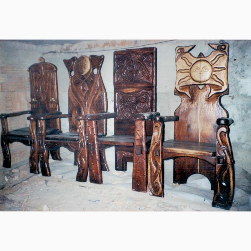 Фото 3. Продам меблі дерев#039;яні (стіл, крісла)набір вікінгів