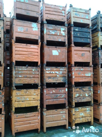 Фото 2. Тара, контейнеры, ящики, металлическая, деревянная, складская, б/у
