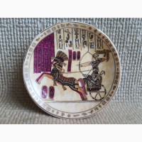 Тарелка декоративная, настенная Колесница, Египет, фарфор, 10см