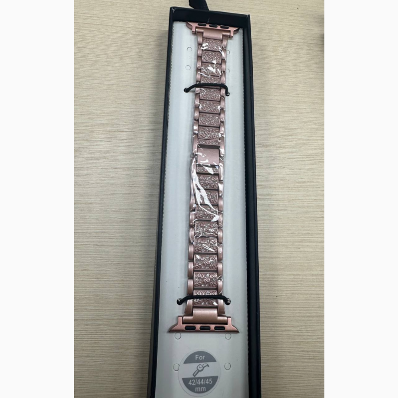 Фото 7. Алмазный женский Ремешок Apple Watch всех поколений 42mm Lady band розовое золото