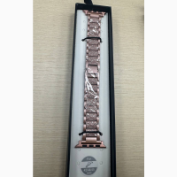 Алмазный женский Ремешок Apple Watch всех поколений 42mm Lady band розовое золото