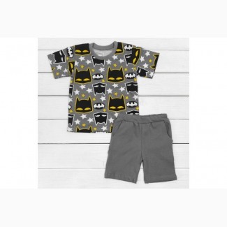 Комплект для хлопчика з футболкою та шортами Бетмен 98, 110, 122, 128см