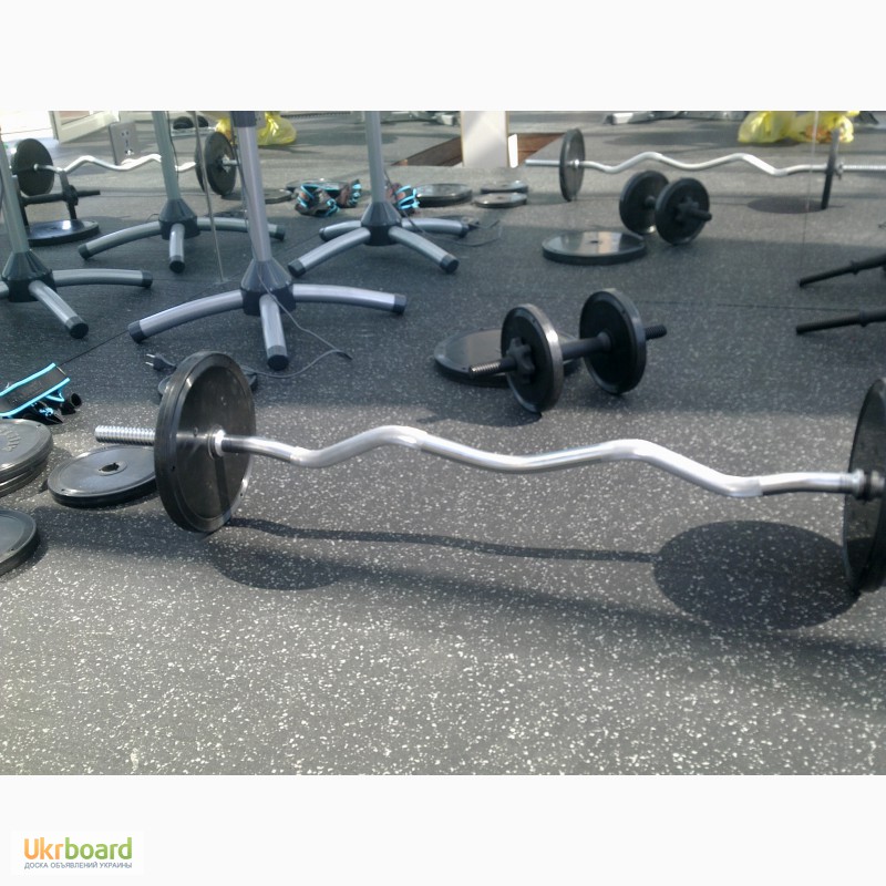 Фото 2. Резиновое покрытие Fitness для тренировочных залов