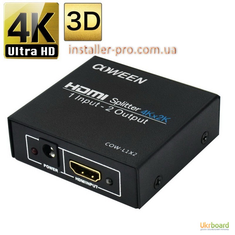 Фото 2. Сплиттер 1х2 версия 1.4 COW-LV1x2 HDMI 4Kx2K
