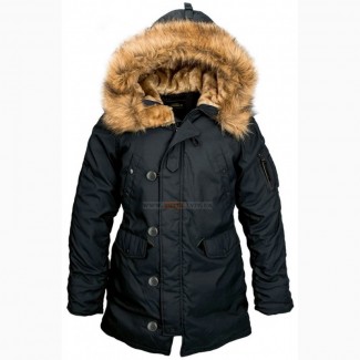 Тепла жіноча куртка аляска Altitude W Parka Alpha Industries (чорна)