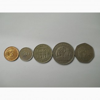 Монеты Маврикия (5 штук)