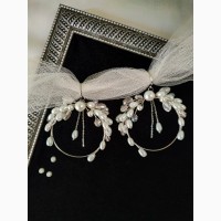 Свадебные украшения, свадебной гребень, свадебная веточка, серьги, шпильки для волос
