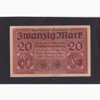 20 марок 1918г. O 0081601. Германия