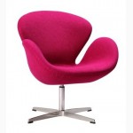 Кресла Св (Swan) зеленая, розовая, фиолетовая, красная, синяя ткань для кафе баров