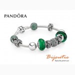 Оригинал шарм Pandora зеленый шар паве 791051CZN