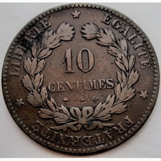 Франция 10 сантимов 1873 год е420