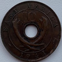 Британская Восточная Африка 10 центов 1941 год СОХРАН!!!! е230