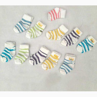 Цветные полосатые носочки для младенцев Турция