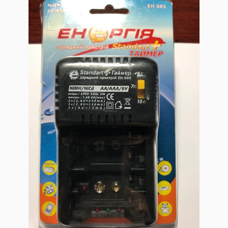 Фото 3. Зарядное устройство Энергия EH-505 Стандарт+Таймер (2-4 x AA, AAA, 1-2 x Кроны)