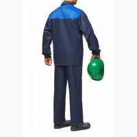 Костюм рабочий с голубой кокеткой куртка брюки эконом вариант