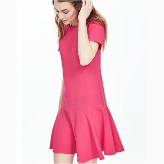 Платье розовое c воланом новое Banana Republic размер 4 состав 100% polyester