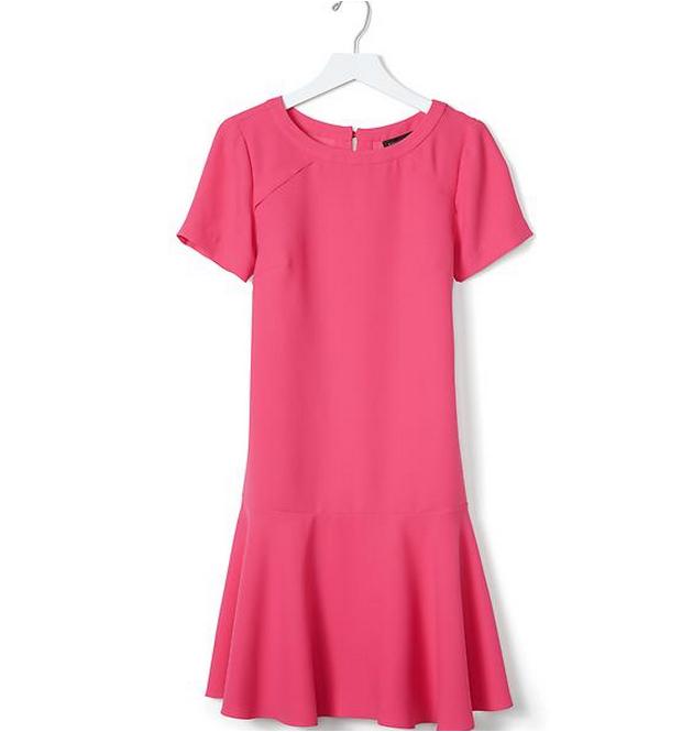 Фото 2. Платье розовое c воланом новое Banana Republic размер 4 состав 100% polyester