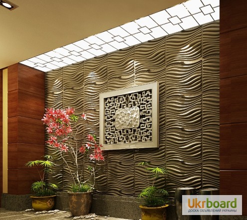 Фото 6. 3D Панели для объемной отделки стен- рельефные 3-д стеновые панели из бамбука