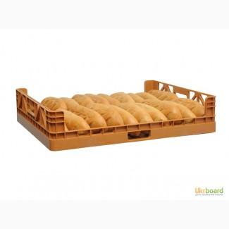 Пищевой пластиковый ящик 740х620х160 для хлеба и хлебобулочных изделий