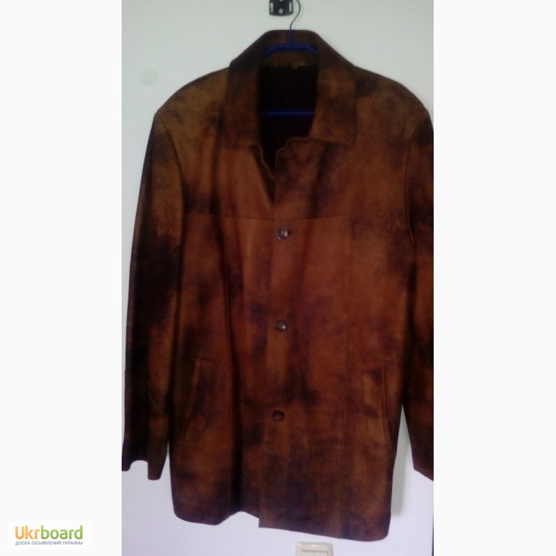 Кожаная куртка - пиджак, кожа крек, р.50-52 (новая)