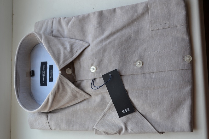 Фото 2. Фирменная мужская рубашка короткий рукав LORENZO CALVINO 100% хлопок