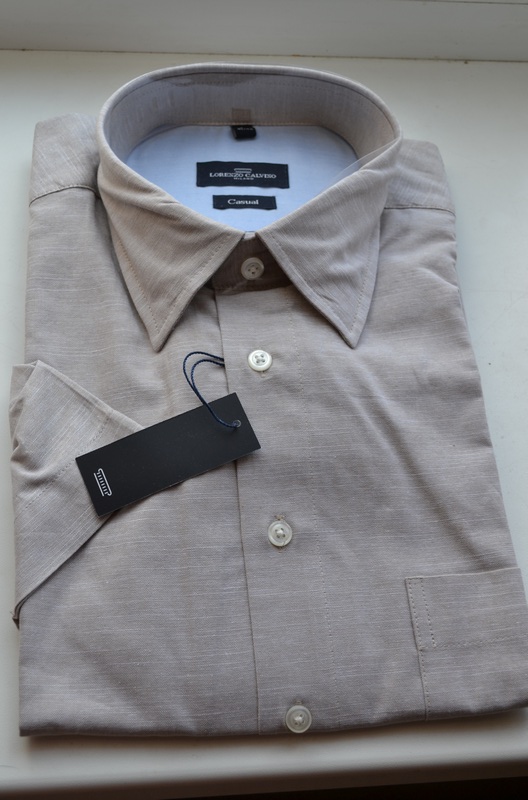 Фото 7. Фирменная мужская рубашка короткий рукав LORENZO CALVINO 100% хлопок
