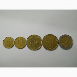 Монеты Аргентины (5 штук)