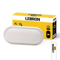 ЖКГ світильник з датчиком руху НВЧ Овальний Lebron L-WLO-S 8W 4100K IP65 (спрацьовує у