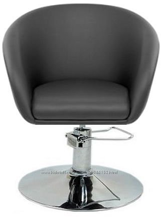 Перукарський стул перукарське крісло Мурат чорне екошкіра для салону перукарні