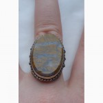 Винтажное кольцо с натуральным камнем