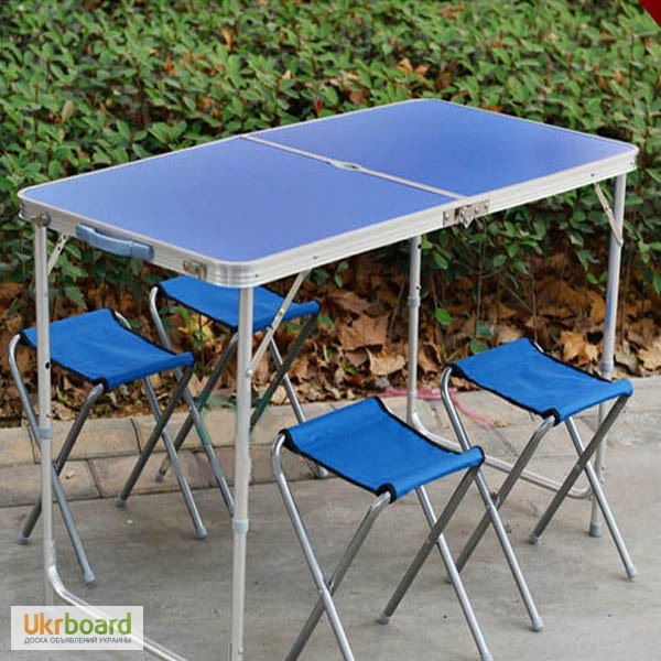 Фото 4. Туристический стол раскладной WELFULL-ZZ18007-blue, стол для пикника