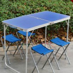 Туристический стол раскладной WELFULL-ZZ18007-blue, стол для пикника