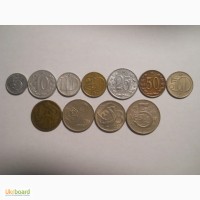 Монеты Чехословакии (11 штук)