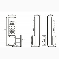 Двусторонний кодовый замок механический L240 Lockod