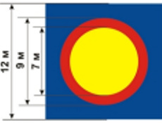 Фото 5. Борцовский ковер трехцветный, олимпийский с кругами 10м х 10м