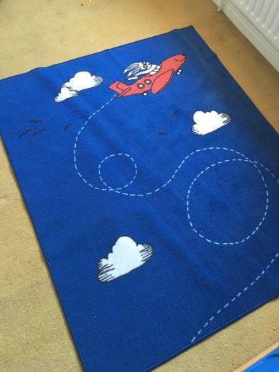 Фото 6. Прикольный детский синий ковер с коротким ворсом (новый) ИКЕА