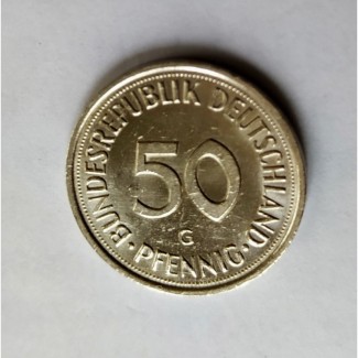 Монета.Страна Федеративная Республика Германия, 50 пфенниг 1992
