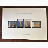 Сувенирный лист марок Лихтенштейна