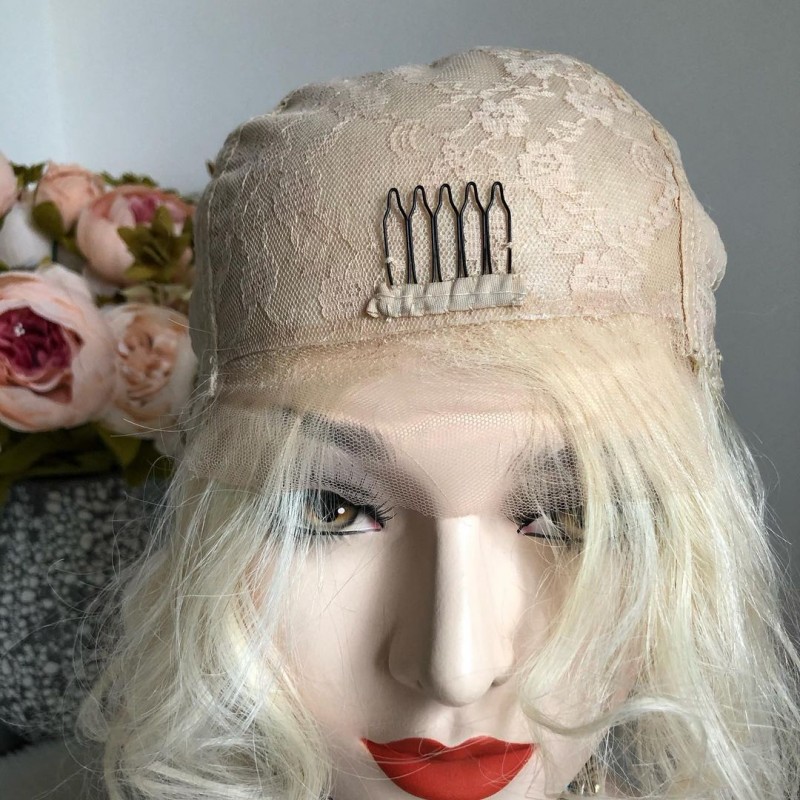 Фото 3. Парик натуральный на сетке 100 - женский парик из 100% натуральных волос блонд 36 см