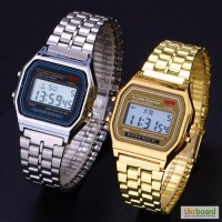 Ретро часы 3 цвета Низкая цена Casio A159 Gold. Montana золото серебро