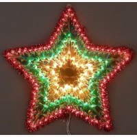 Новогоднее панно Звезда, Дед мороз, Елка, Колокольчик 120 микроламп