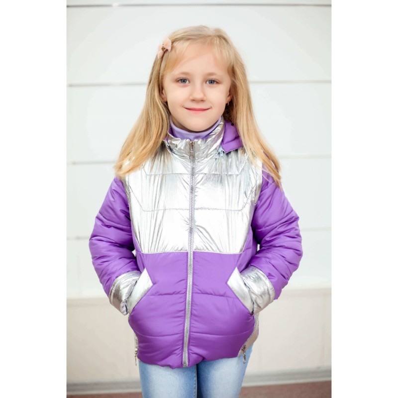 Фото 10. Детские демисезонные куртки - жилетки Беата с фольгой девочкам 6-11 лет, цвета разные