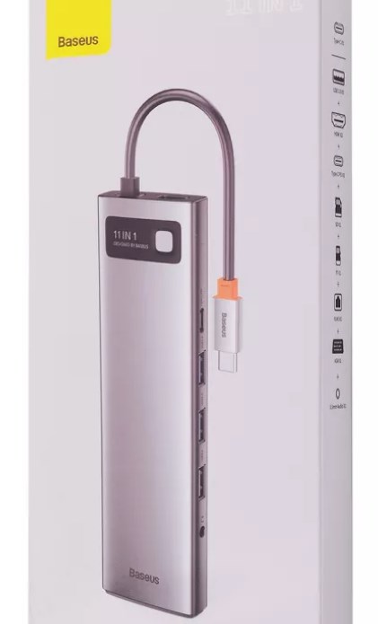 Фото 10. HUB Baseus Metal Gleam Multifunctional 11-in-1 Type-C USB-Хаб Baseus Metal Gleam Series