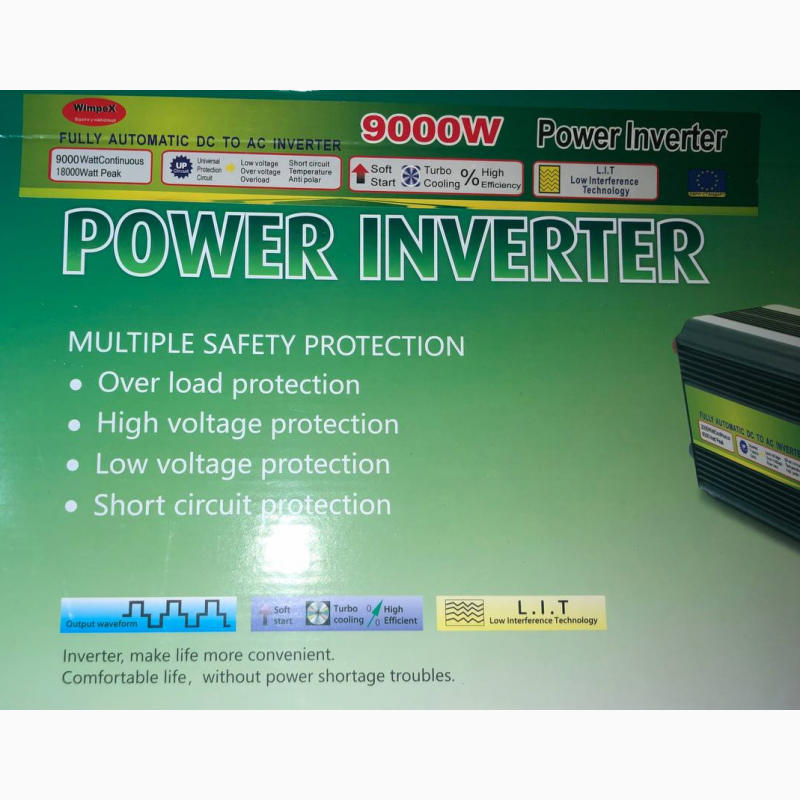 Фото 20. Инвертор Wimpex Power Inverter WX 9000W 12V Преобразователь напряжения Power Inverter 9кВт