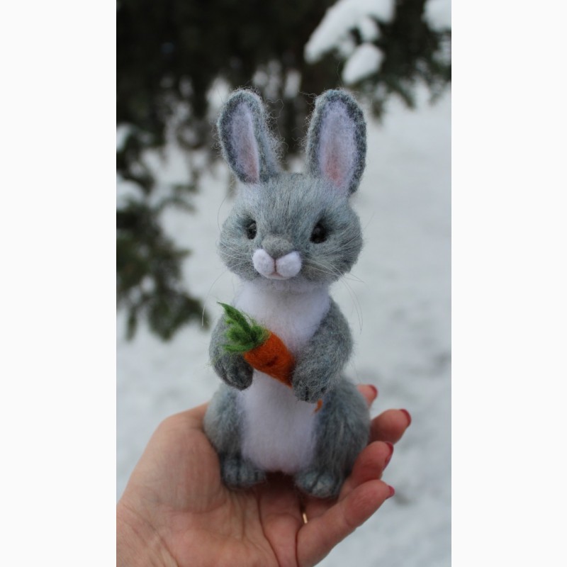 Фото 2. Заяц валяна іграшка зайчик интерєрний зайка хендмєйд авторська іручної роботи кролик