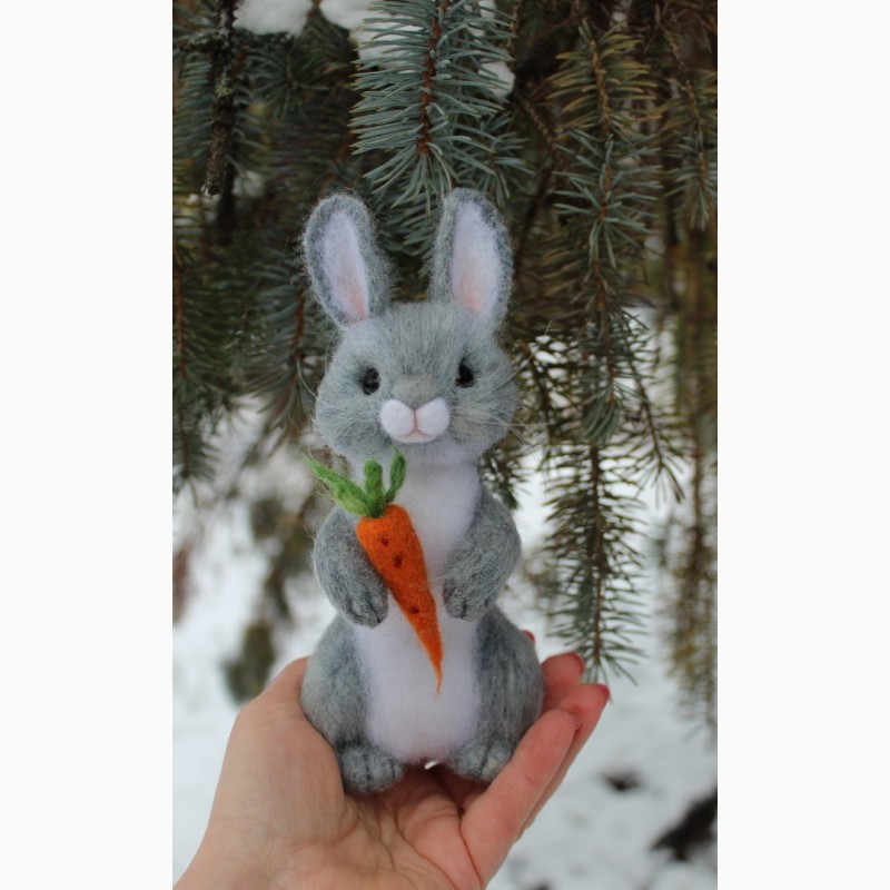 Фото 3. Заяц валяна іграшка зайчик интерєрний зайка хендмєйд авторська іручної роботи кролик