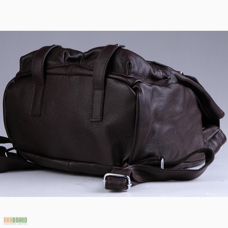 Фото 4. Продается кожаный рюкзак унисекс, темно-коричневый, олдскул-дизайн