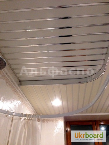 Подвесные реечные потолки для ванной